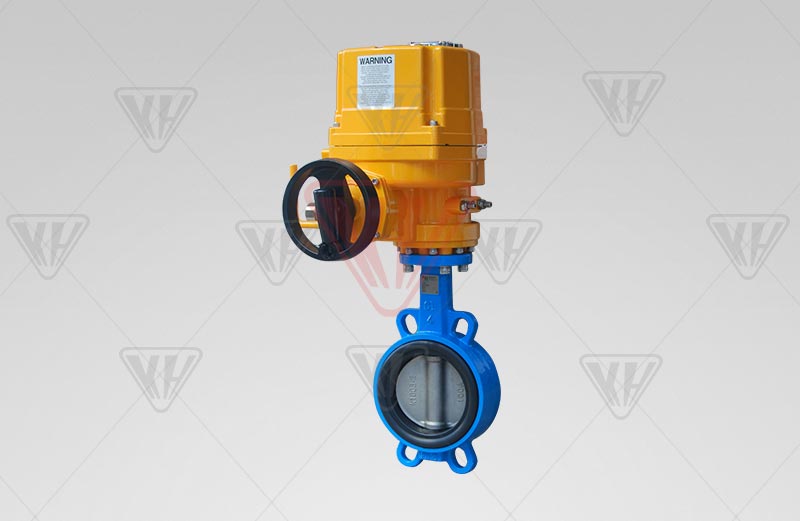 Electric wafer butterfly valve